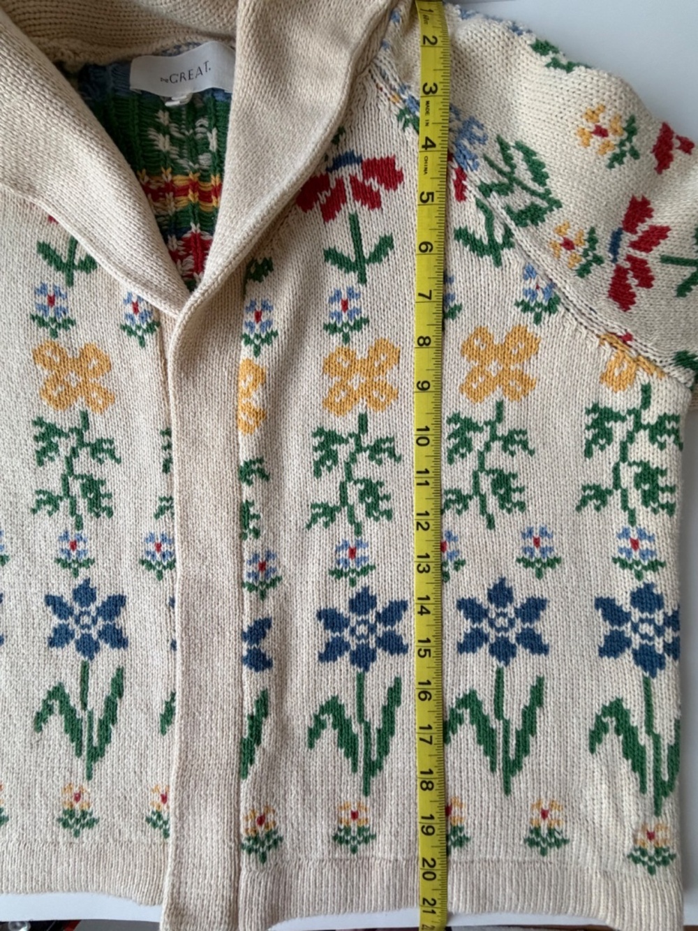 The Great Garden Lodge Cardigan Cream 0/XS - Picture 15 of 15